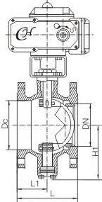 電動V型球閥結構圖