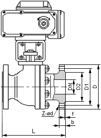 電動不銹鋼球閥結構圖