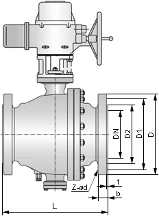 電動切斷球閥結構圖