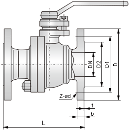 哈氏合金球閥結構圖